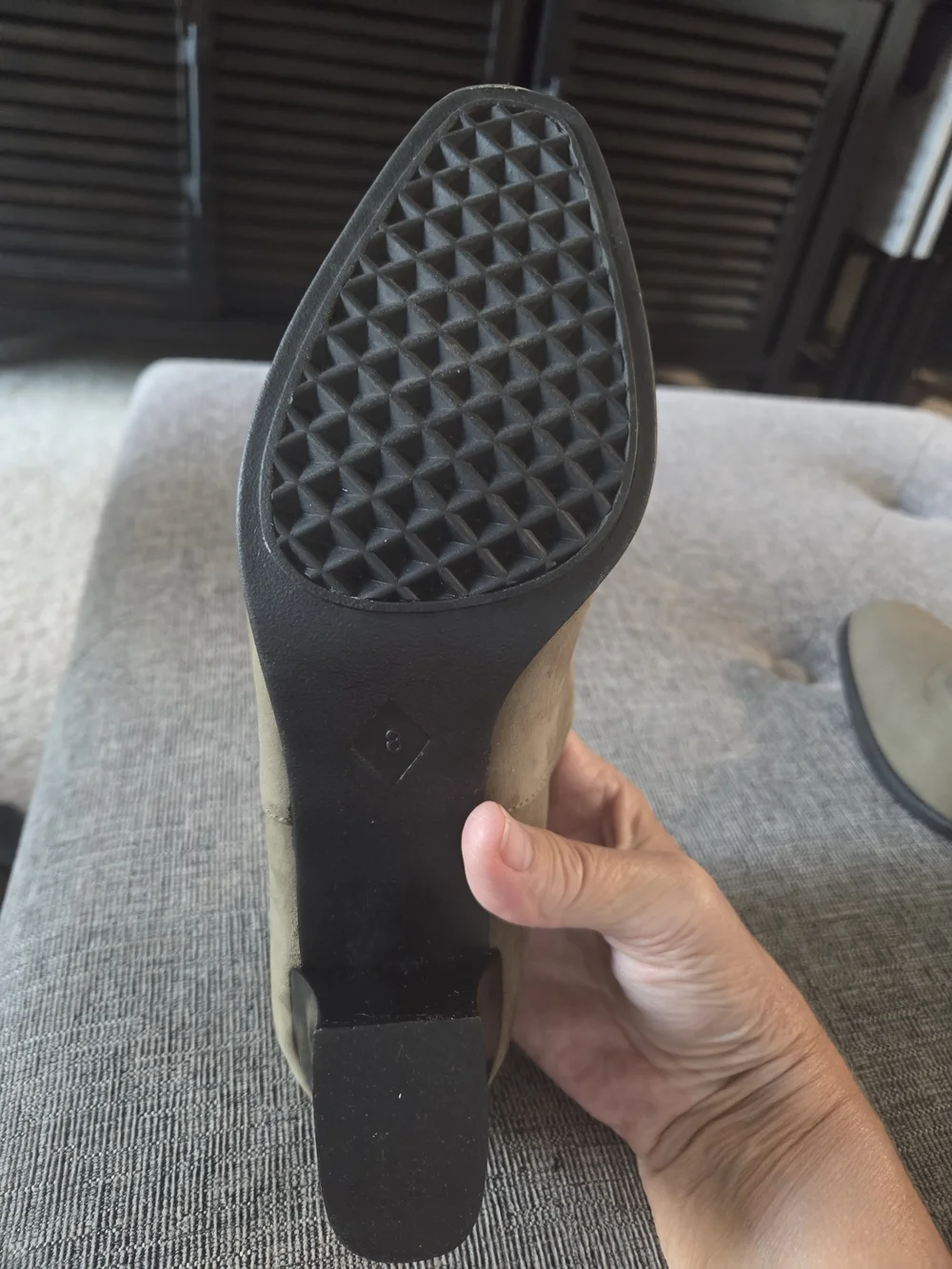 Aerosoles Womens Olive Green Suede Dress Pumps Size 8